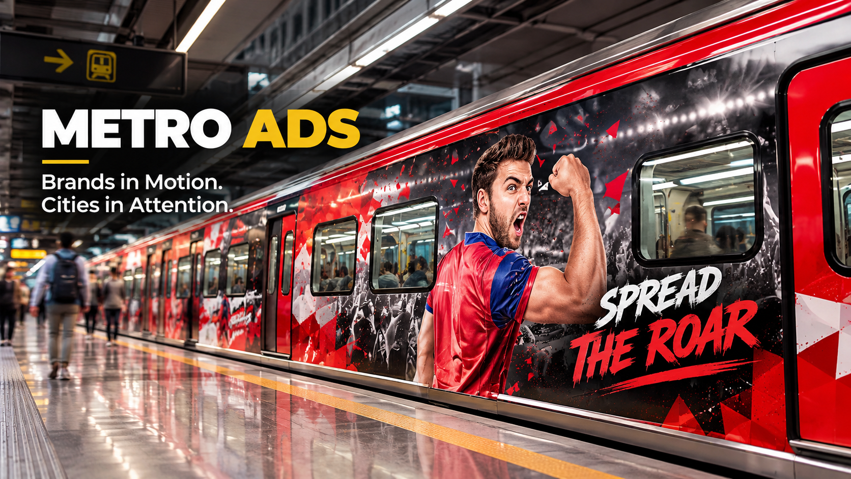 Metro station and train branding campaign